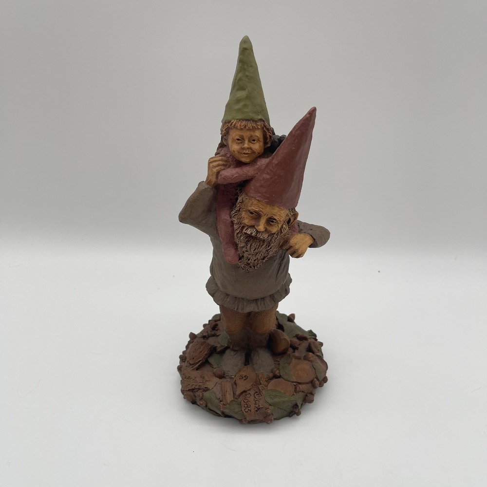 Tom Clark Gnome Papa & Princess Figurine 1983 Cairn Studio COA Signed & Orig Box